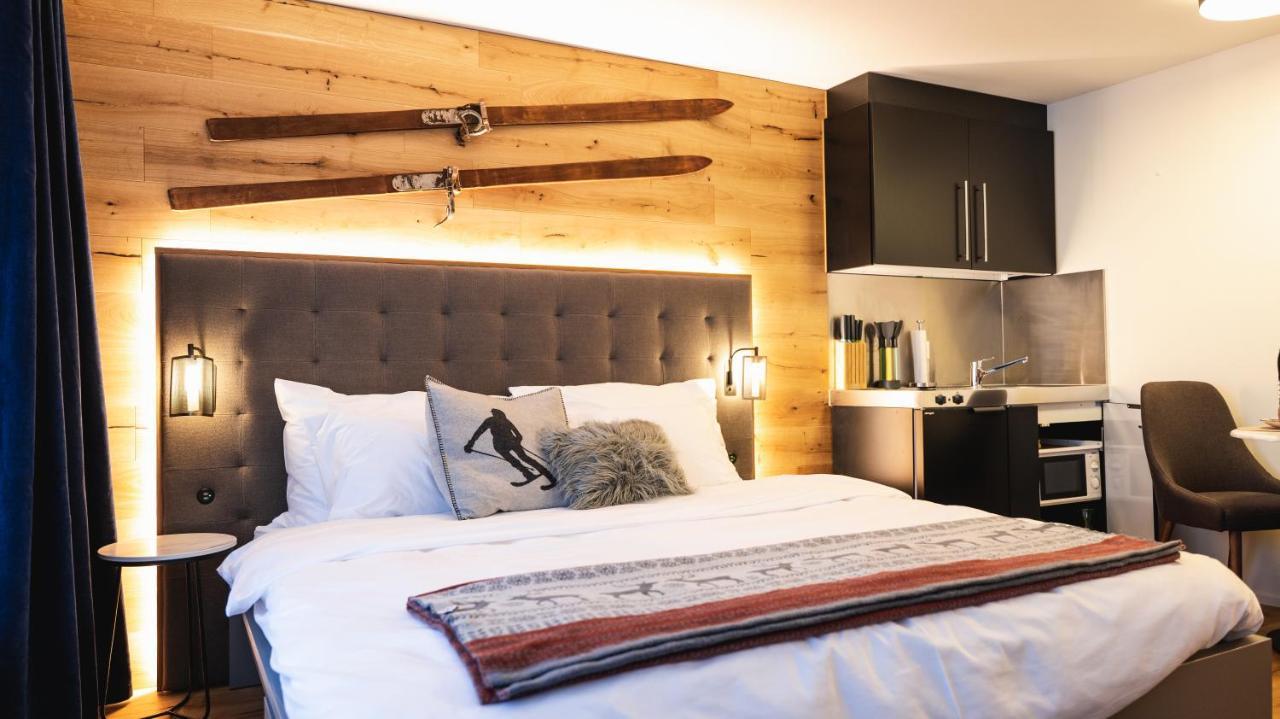 Wunderstay Alpine 403 Centric Studio Balcony/View Davos Exterior foto