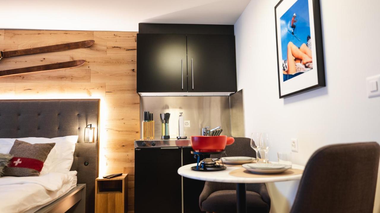 Wunderstay Alpine 403 Centric Studio Balcony/View Davos Exterior foto