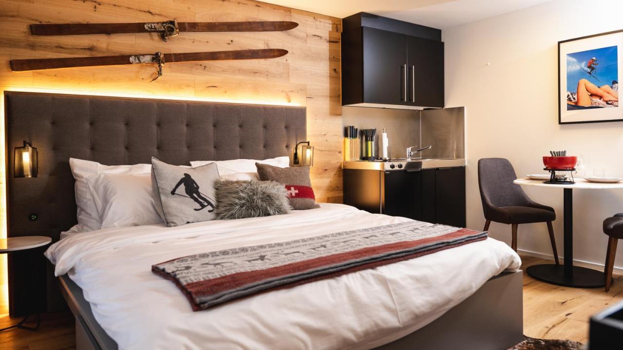Wunderstay Alpine 403 Centric Studio Balcony/View Davos Exterior foto